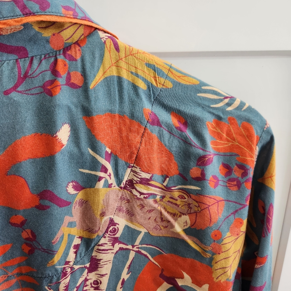 Powder Pajama Top Woodland Forest Print Women's Size Medium Modal - Picture 6 of 8